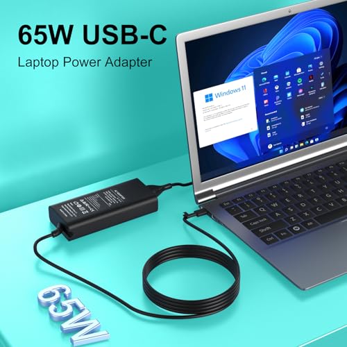 Ładowarka do laptopa 65W USB C zamiennik do Dell Chromebook 11 3100 5190 2-w-1 5400 3110 oraz modelami Chromebook 13 3380 7486 5300 Latitude 11 5179 5175 5285 Dell Pro13 14 16 Plus 14 16