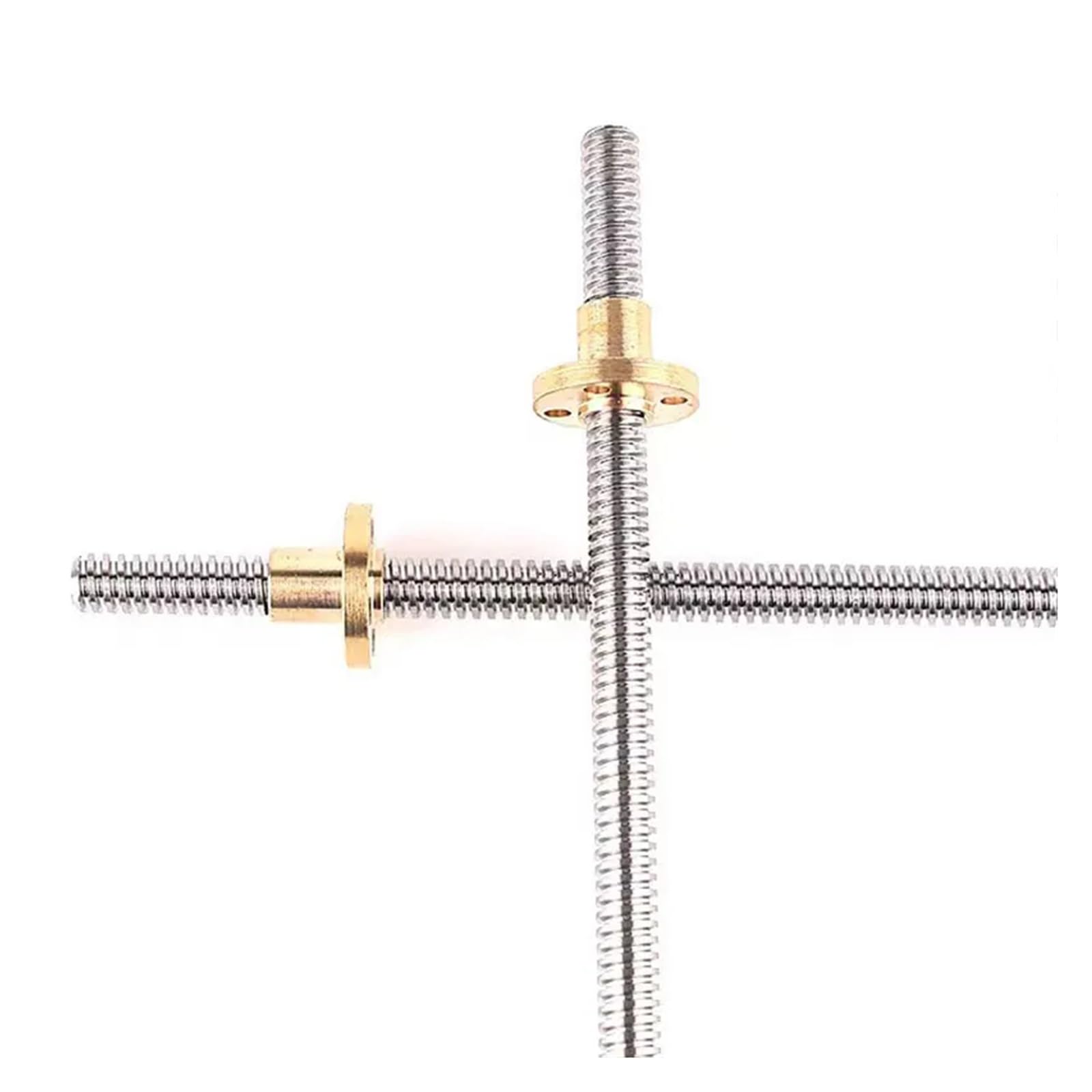 Metal Ball Screw nut 1PC T14 Trapezoidal Rod Lead Screw Thread 14mm Lead 3mm with Brass Nut Length 100mm-600mm for 3D Printer(100mm)