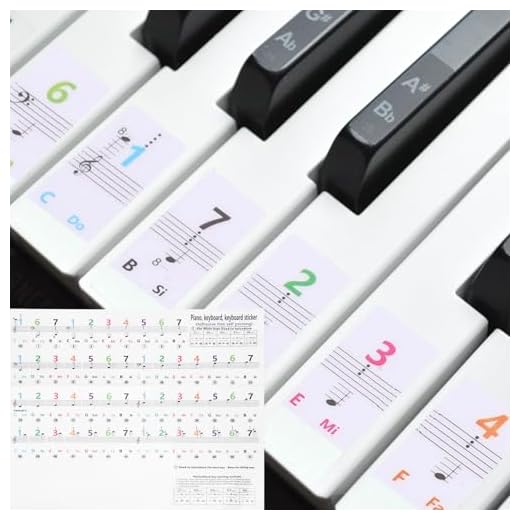 QUARKZMAN Pegatinas De Teclas De Piano Para 88/61/54 Teclas, Pegatinas De Números Guía De Notas De Piano Removibles Para Principiantes Que Aprenden, Coloridas