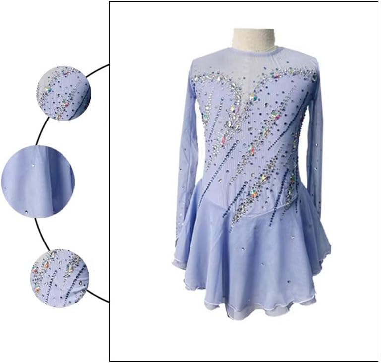 Women's Girls' Figure Ice Skating Dress Ice Skating Competition Costume Ballet Skirt Gymnastics Leotard Wear