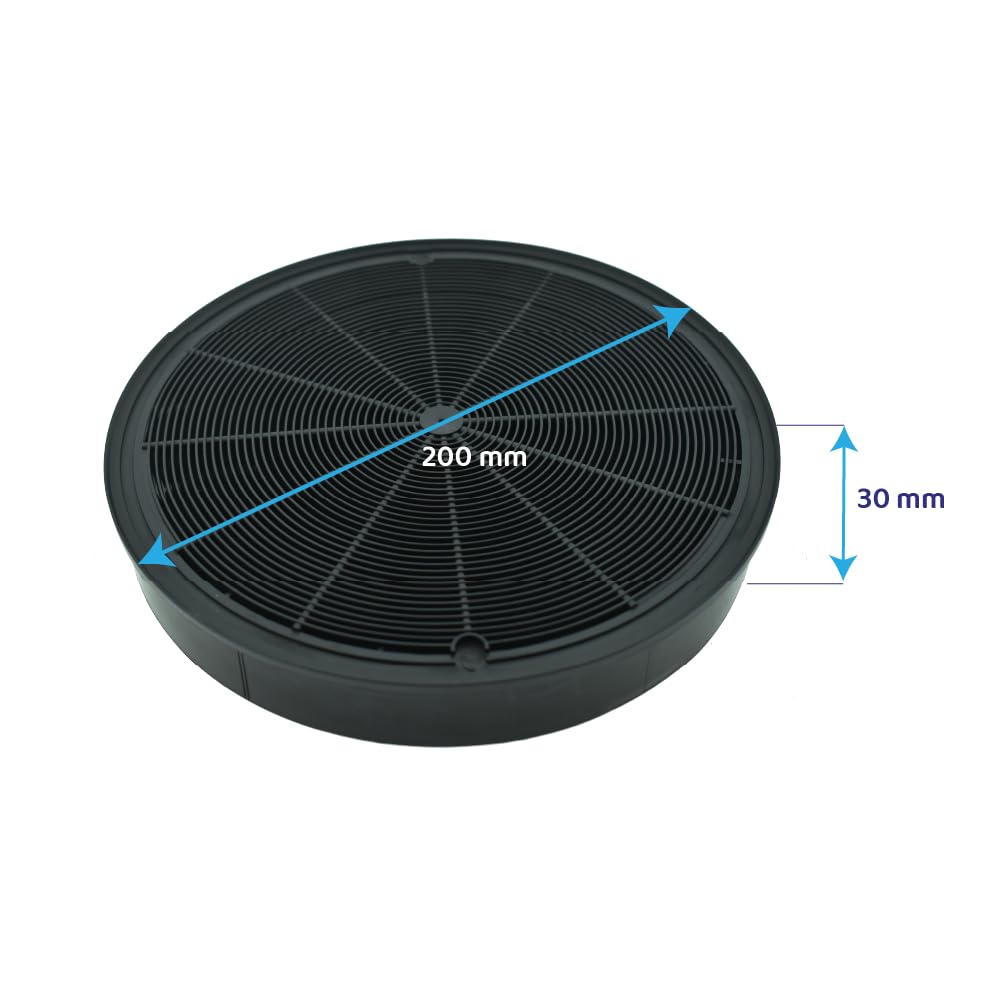 Filtro de carbón activo (x2) compatible con varias campanas extractoras de Bosch, Siemens, Neff (00748733, LZ55651, LZ55650, Z5135X1) – Filtro de carbón de AllSpares