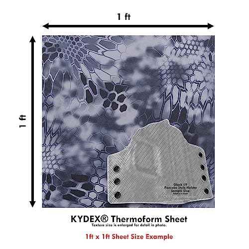 Image of KYDEX Thermoform Sheet - (P1 Texture) - (Infused Print) - (12in x 12in) - (Kryptek - Raid) - (1 Sheet) - (for Holster Making & Hobby) - (USA Made)
