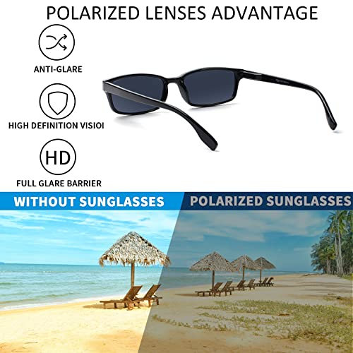 Kerecsen 4 Pack Reading Glasses For Women Men Sun Readers Sunglasses Spring Hinges Lightweight Eyeglasses (4 Pack 4Black/Gray Lens, 2.0, Diopters) #TOP5