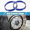 A ABSOPRO anellos centrici per cerchi auto OD 57,1 mm a ID 54,1 mm anellos centrici per mozzo Spaziatore centrale in lega di alluminio blu (Set di 4) #1