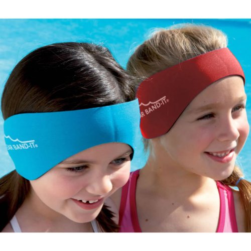 Ear Band-It Headband for Swimming- Red - Small