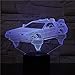 Produktbild 3d nachtlicht, schlaflicht, zurück in die zukunft fahrzeug auto 3d lampe hübsches geschenk für filmfans nachtlicht batteriebetriebene led nachtlicht lampe