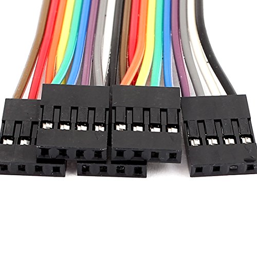 Aexit 5 piezas jumper cable hembra 50cm 2.54mm 4P miniatura 3