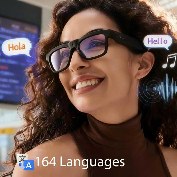 Image of OHO 4K Ultra-Lightweight Smart Glasses, AI Chat & Real-Time Translation, OHO App Supported, Record-While-Charging, UV400 Lens