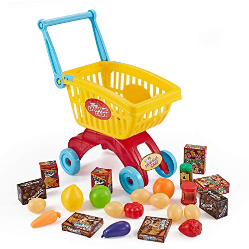 Think Gizmos Shopping Cart for Toddlers - Supermarket Play Set - TG705 - Toddler Play Set Gift for Boys & Girls Aged 3 4 5+