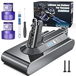 Morpilot Batteria per Dyson V10 SV12 8000mAh Dyson V10 SV12 Batteria per Cyclone, Animal, Absolute, Motorhead, Fluffy Aspirapolvere, 2 Filtri