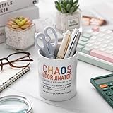Trandraft Chaos Coordinator Gifts, Christmas Thank You Gifts, Funny Pencil Holder Pen Holder, End of Year Gift for Teacher, Women, Mom, Coworker, Nurse, Manager, Employee, Boss