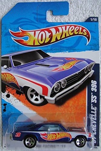 HOT WHEELS HW RACING '11 BLUE '67 CHEVELLE SS 396 1/10