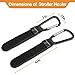 BabbleRoo Stroller Hooks Adjustable Universal Multi-Purpose Stroller Organizer Clip to Hang Your Purse, Shopping & Diaper Bags on Buggy, Pushchair or Pram, Black, 2 Pack