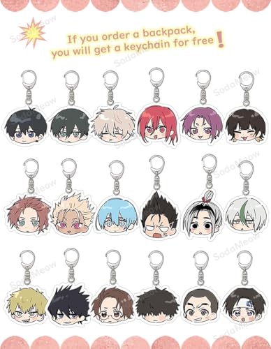 Blue Lock Backpack Women Men Unisex Nagi Sae Rucksack Shidou Bachira Backpack Hiori Kawaii Anime Bag (Ryusei Shidou-1)2