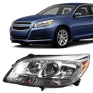 FIONE Headlight Assembly Compatible with Chevy Malibu 2013-2015 Projector/2016 Limited Halogen Headlamp Left Driver Side 23294939 25919067 GM2502362