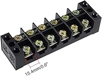 Vista 5 de uxcell 6 filas dobles 600V 60A Bloque de barrera de alambre Tira de terminales TBC-6006