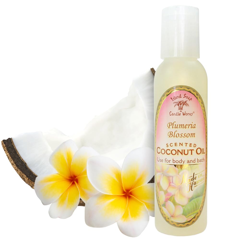 Island Soap Company Aromatic Coconut Oil - 4.5 oz. - Plumeria