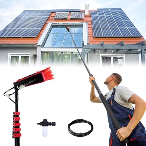 Herramienta de limpieza de paneles solares y techos acristalados de forma cómoda