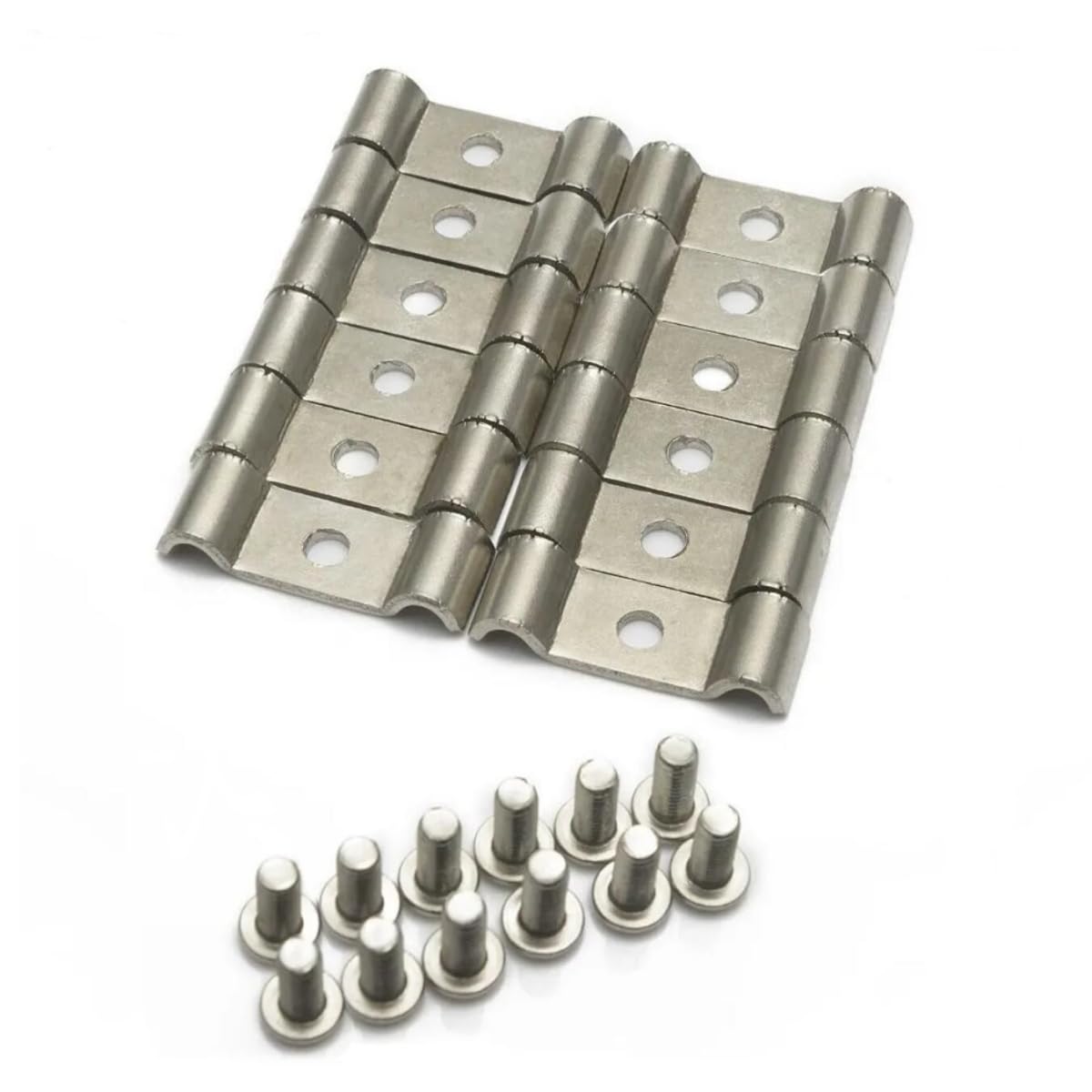EPMAN 12pcs Stainless Steel Double Line Clamps Streets Rods Muscle Cars for Fuel Air Electrical Brake Lines (EPLC2187 (3/16" 4.7mm))
