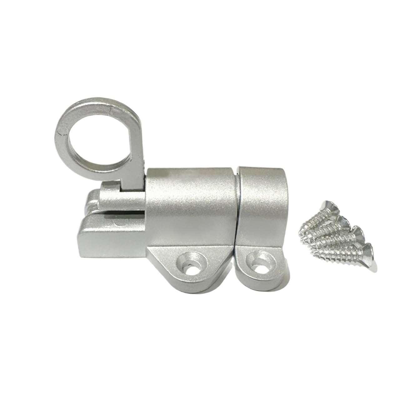 Eowstar Silver 2Pcs Automatic Spring Door Latches, Push Bolt Sliding Locks For Gate
