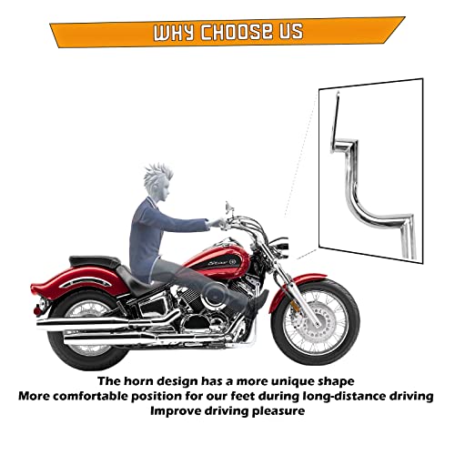 Kinglemc Engine Guard Highway Freeway Crash Bar For Yamaha Vstar Xvs 1100 Classic Custom Silverado(Silver) #TOP2