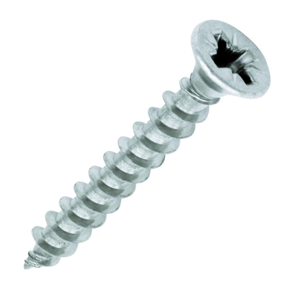 Solo Countersunk Silver Woodscrews - 4.0 x 30 Timco 40030SOLOZ
