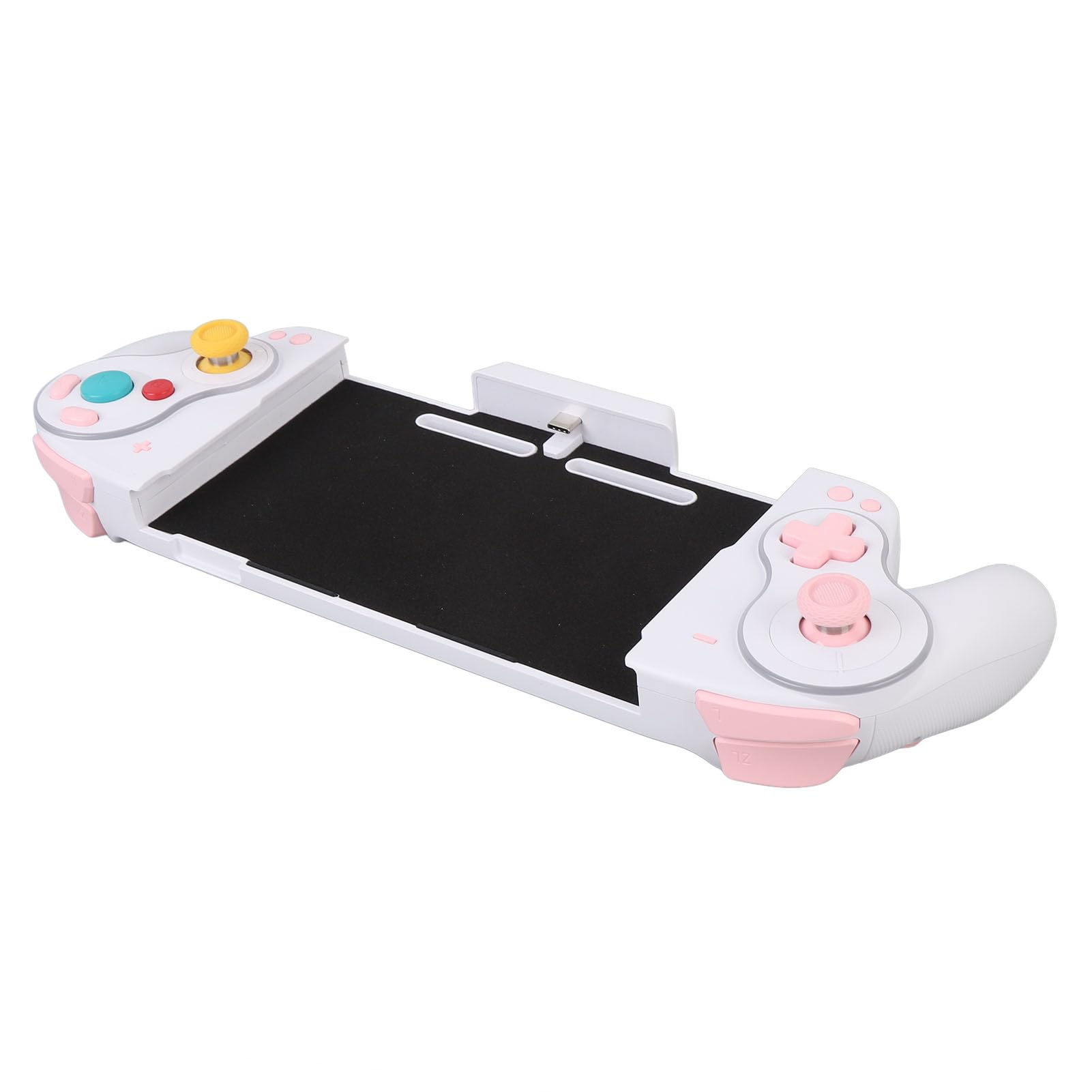 Controlador Joypad Inalámbrico con Teclas Mecánicas de una Pieza para Interruptor OLED, Vibración Ajustable, Luces RGB, para Entusiastas de los Juegos (WHITE)