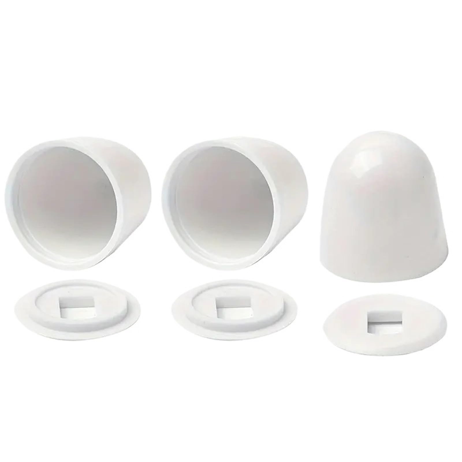 Toilet Bolt Caps 6pcs Universal Toilet Bolt Caps, Round Plastic Push-On Bowl Covers, with Extra Washers for Easy Installation