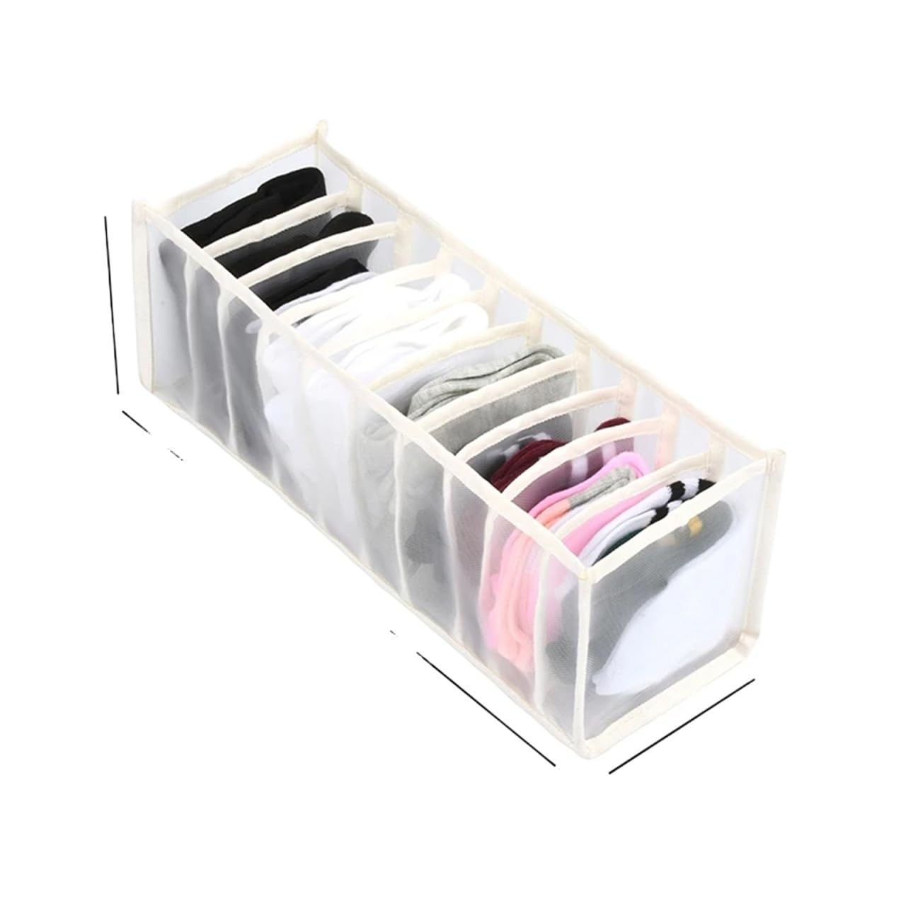 FVDZRFIE Sock Storage Box Fabric Underwear Bra Storage Box Sorting Panty Socks Compartment Drawer Organizer Home