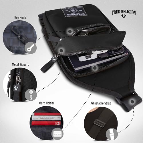True Religion Crossbody Bag Men – Casual Shoulder Sling Bag for Men, Small Travel Men’s Crossbody4