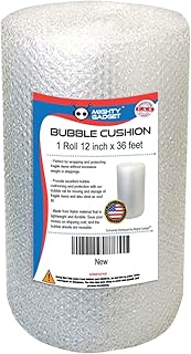 Mighty Gadget Bubble Cushioning Wrap Rolls, 12" x 36' ft Total, Perforated Every 12" for Packaging, Shipping, Mailing