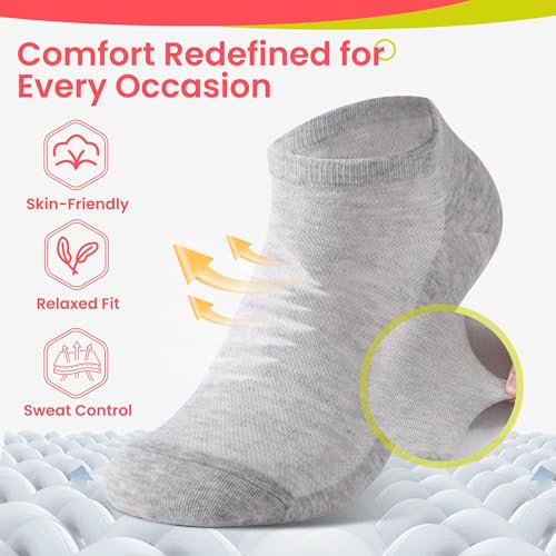 Ankle Socks for Women & Men,Thin Cotton Socks,Anti Odour Running Sock Invisible Liner Soft for Casual & Work 1 Pairs2