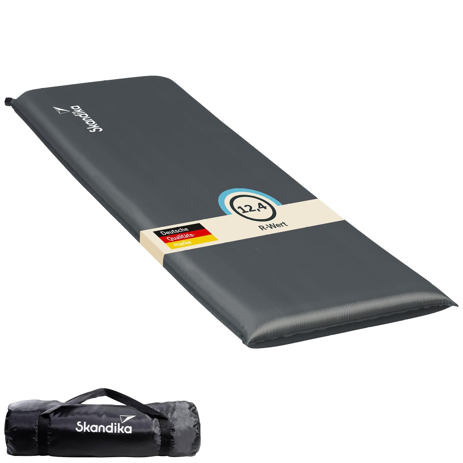 Skandika Premium Easy Isomatte Single/Double 3D | 10 cm dick, selbstaufblasend, leicht, faltbar, selbstfüllender Schaumstoff, Gästematratze, Luftmatratze | Camping, Outdoor, Zelt, Auto