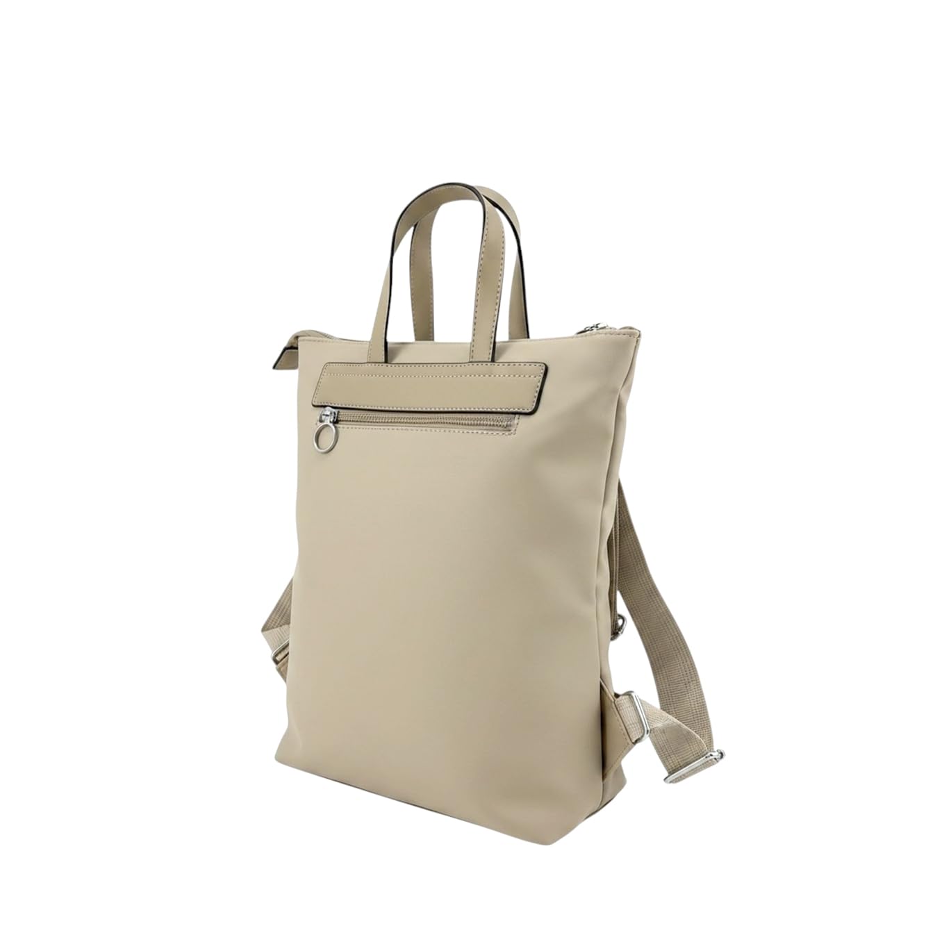 MODELISA - Bolso Mochila De Hombro Casual Cierre Con Cremallera Para Mujer (Beige)