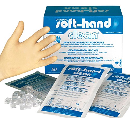 Soft main 00368800 Clean Gants, Paire de Manière, emballage stérile, M (Lot de 100)