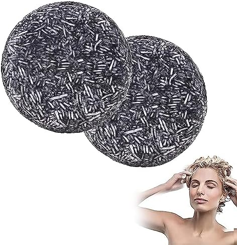 Gray Hair Reverse Bar,Reverse Grey Hair Bar Shampoo,Bamboo Charcoal Shampoo Soap,Gray White Hair Repair,Natural Hair Darkening Shampoo Bar,Hair Wash Soap Prevents Hair Loss (2)