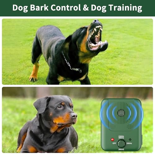 Anti Bell Gerät Hunde, 3 Modi Antibell Ultraschall Gerät, 33 Fuß Stopp Hundebell Gerät, IPX4 Wasserdichtes Anti-Bell-Mittel für Hunde das Training Großer Kleiner Hunde im Freien Innenbereich Antibell