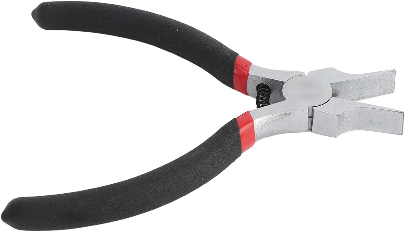 VINGVO 5 Inch Wide Flat Nose Pliers, Ni Iron Alloy Thin Slim Jaw Jewelry Making Pliers with Non Slip PVC Handles, Ideal for Bending Metal Sheets Wires Crafting Electronics