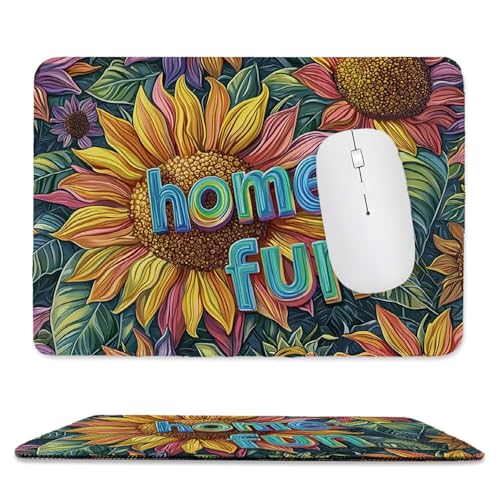 Alfombrilla Ratón Girasol de colores Alfombrilla Escritorio 400 x 300 mm Mejora la Precisión y la Velocidad con Base de Goma Antideslizante y Bordes Cosidos Duradera y Cómoda para Oficina, Estudio j83