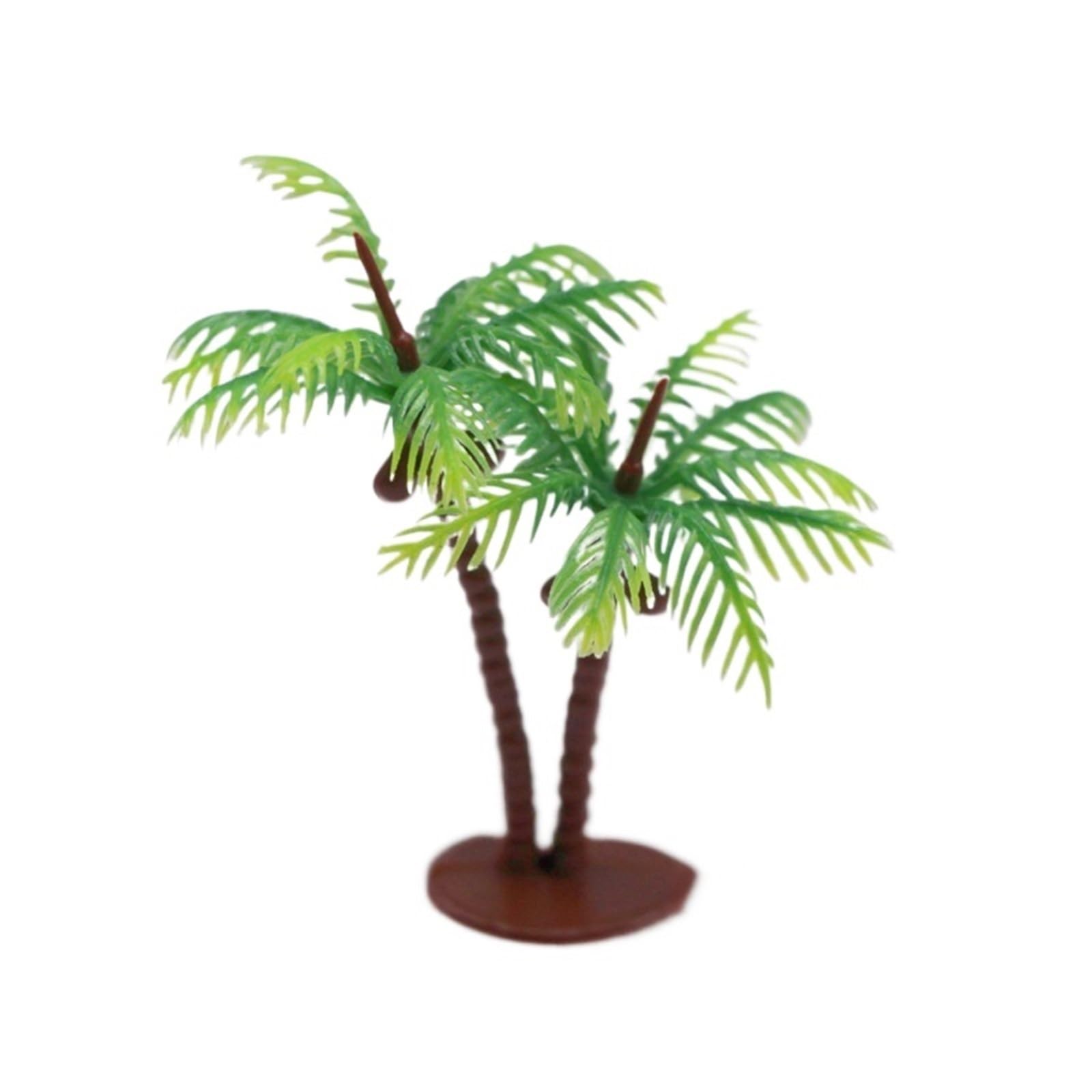 SPPEOUKJ 10Pcs Mini Beach Ocean Tree Miniature Model Micro Landscape Architecture Sand Table Props Decor Ornaments(7cm)