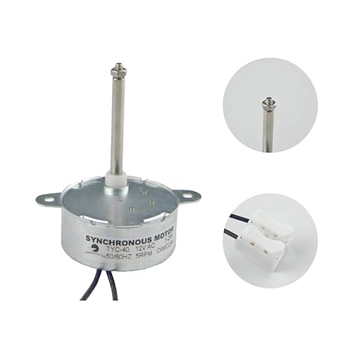 CHANCS TYC-40Motor Síncrono 12V AC 5RPM eje 1.3 pulgadas Torque 0,5kg.