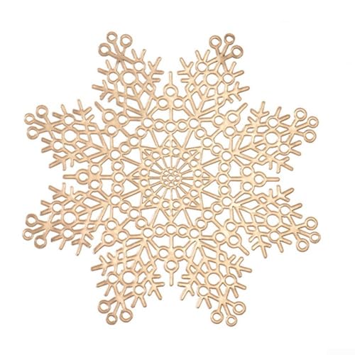 Elegante e alla moda PlacemFor al set con fiocchi di neve festivi per akes per SeFor asonFor al Celebrations (oro)