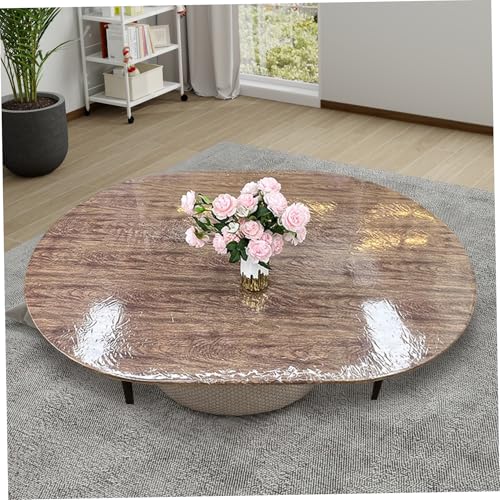 Nappe ajustée ovale transparente 48x72 pouces plastique imperméable - 2