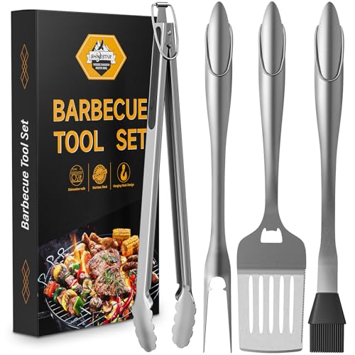 SHINESTAR Heavy Duty Grill Tools Set, Stainless Steel Grilling Ac...