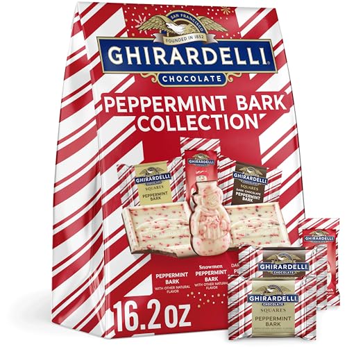 GHIRARDELLI Peppermint Bark Collection, 16.2 oz Bag Premium Holiday Chocolate Candy Assortment Individually Wrapped