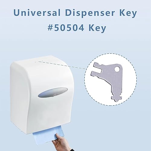 Miniatura 3 de 10 unidades de dispensador universal de repuesto 50504 llave, grado comercial universal para dispensadores de papel higiénico y dispensadores de