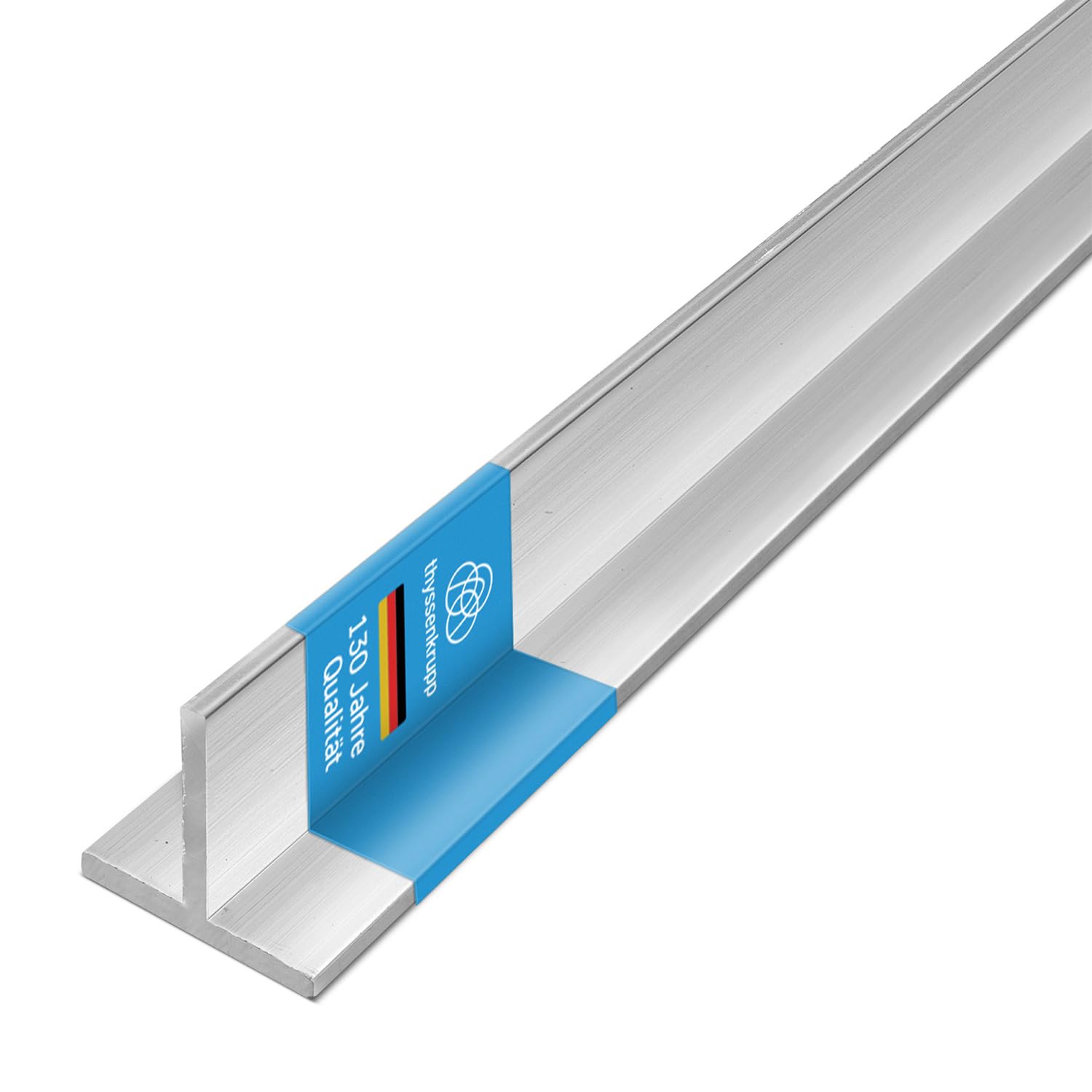 thyssenkrupp T-Profil Aluminium 50x50x5 mm – 1500 mm Länge | Aluprofil T-Profil | Aluminium T-Metall | EN AW-6060 | leicht, stabil & vielseitig einsetzbar