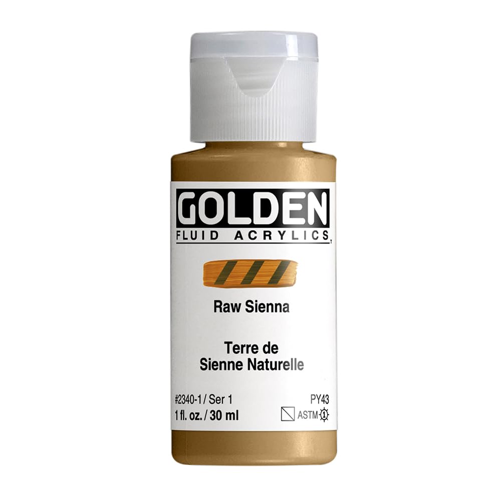 Pro-Art Raw Sienna-Golden Fluid Acrylic, Acrylic, Multicolour