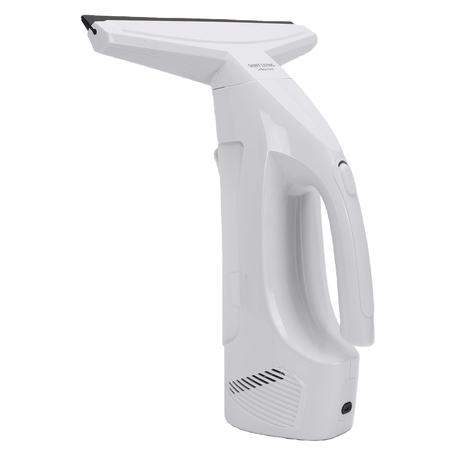 YWBL-WH Robot de Limpieza de Ventanas Limpiador de Vidrios Eléctrico de Mano 2000Pa Potente Succión con Batería Recargable Hoja de Escobilla de Goma de 11 Pulgadas para Puertas de Ducha (White)
