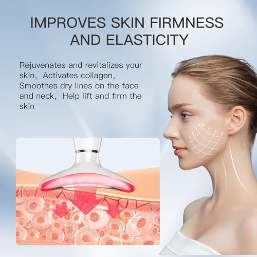 3-in-1 beauty massager for face and neck based on triple action led thermal and vibration technologies for skin careimprovefirmtightening and smooth